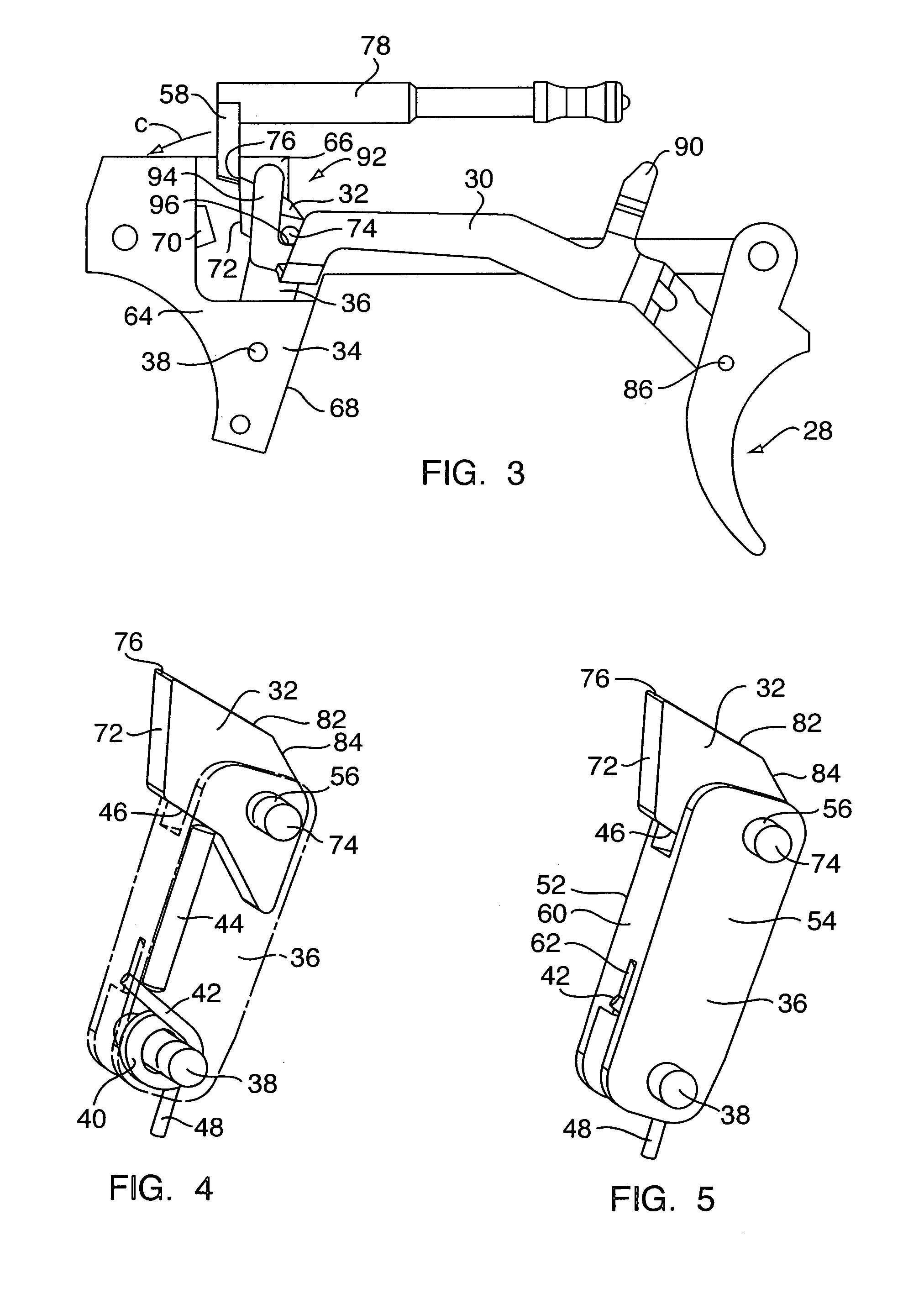 Firing mechanism for semi-automatic pistols