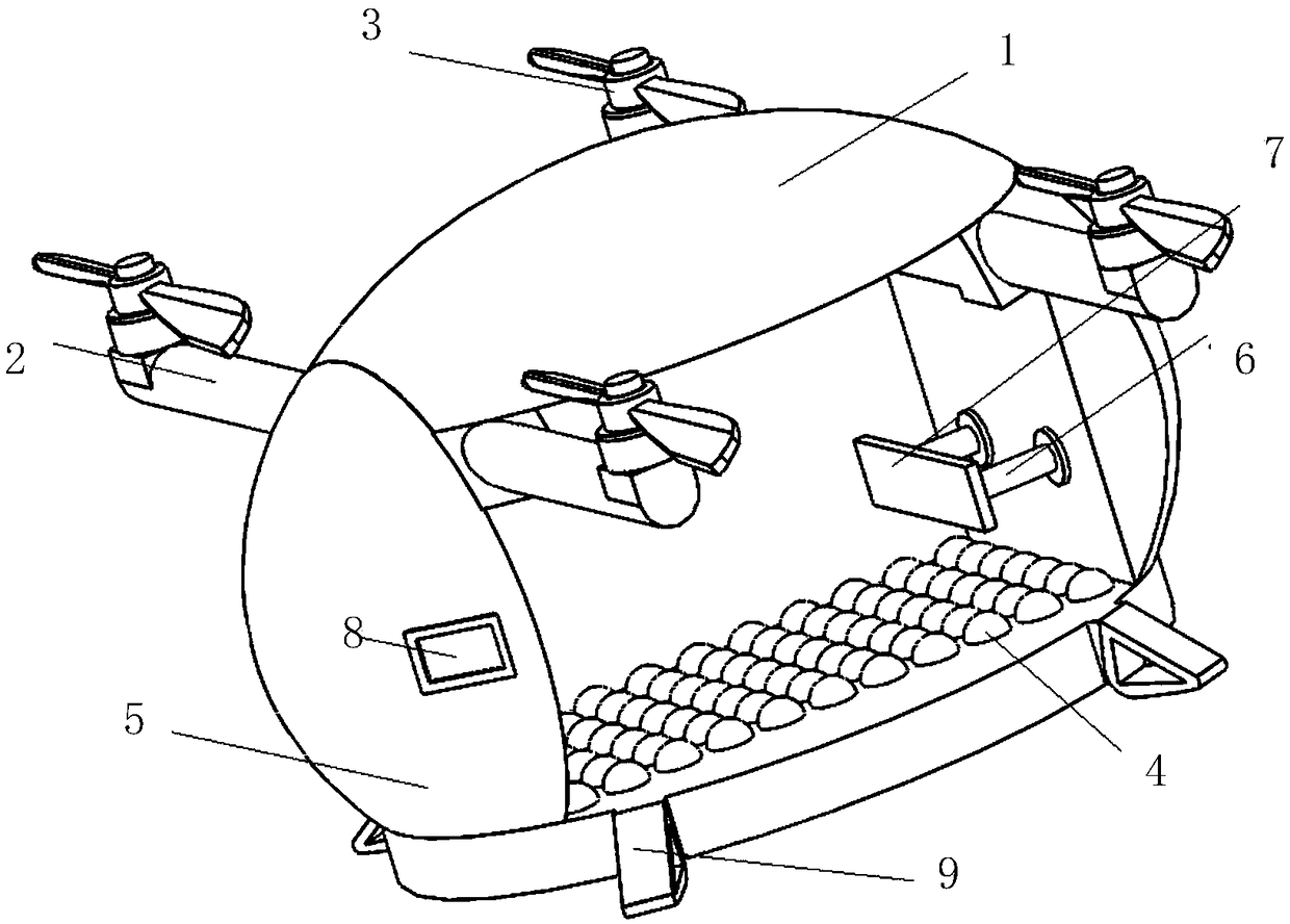 Unmanned aerial vehicle (UAV) for logistics, and working method of UAV