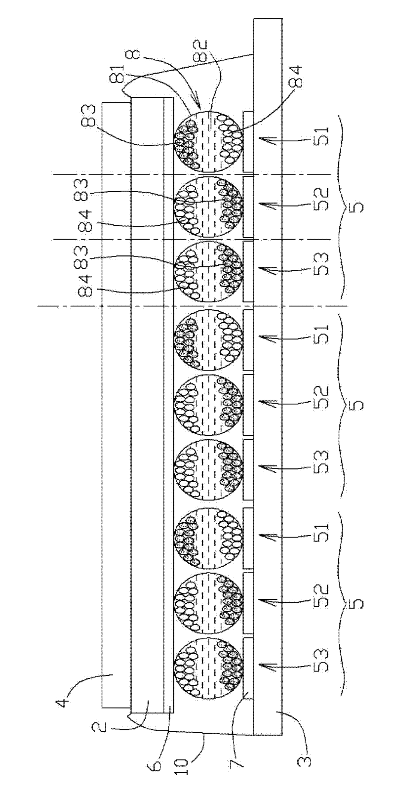 Photoelectric element and device, and method for generating different colors on multiple photoelectric elements