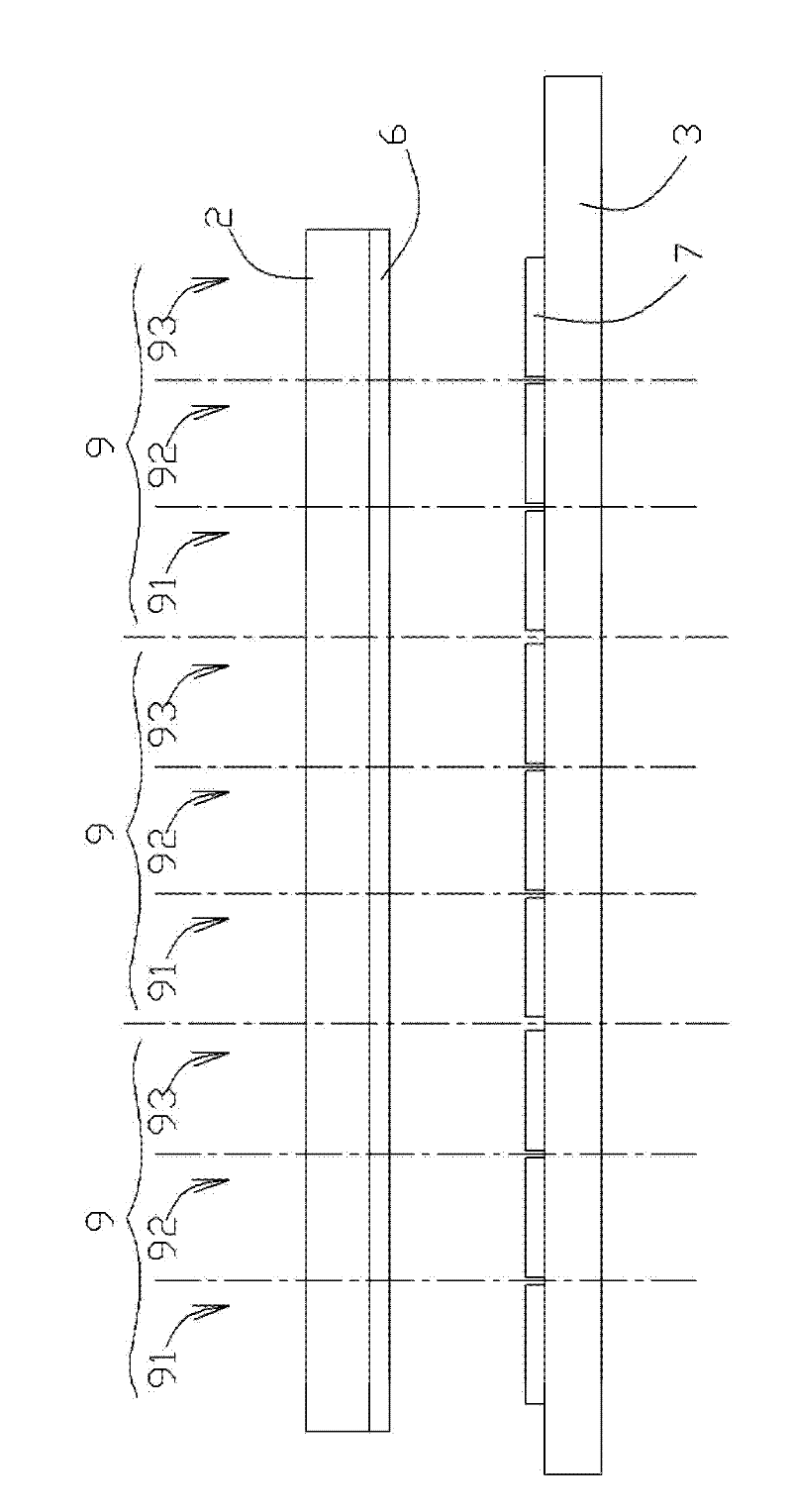 Photoelectric element and device, and method for generating different colors on multiple photoelectric elements