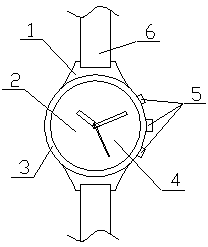 Satellite time service watch integrated with small antenna