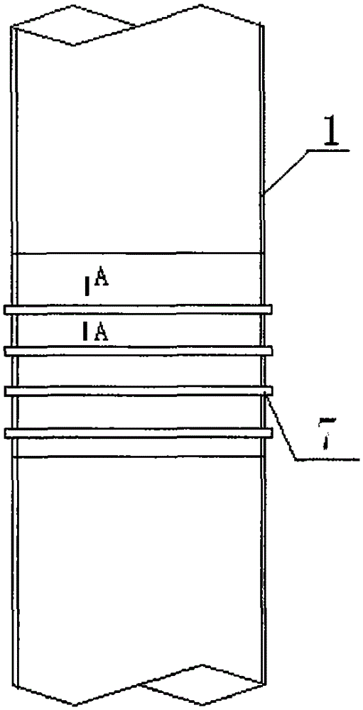 Construction method of steel pipe column ring beam steel bar binding