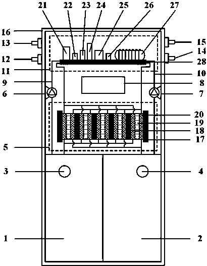 Distributed type self-cooling electricity-storage charging pile and charging method thereof