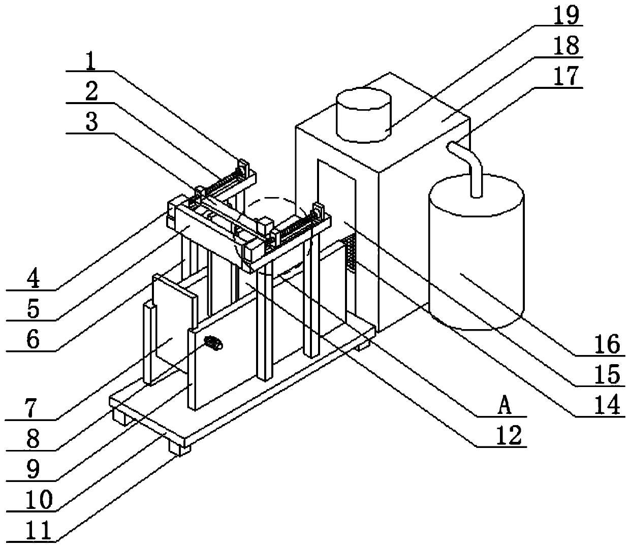 An automatic combing breeding shed for animal husbandry