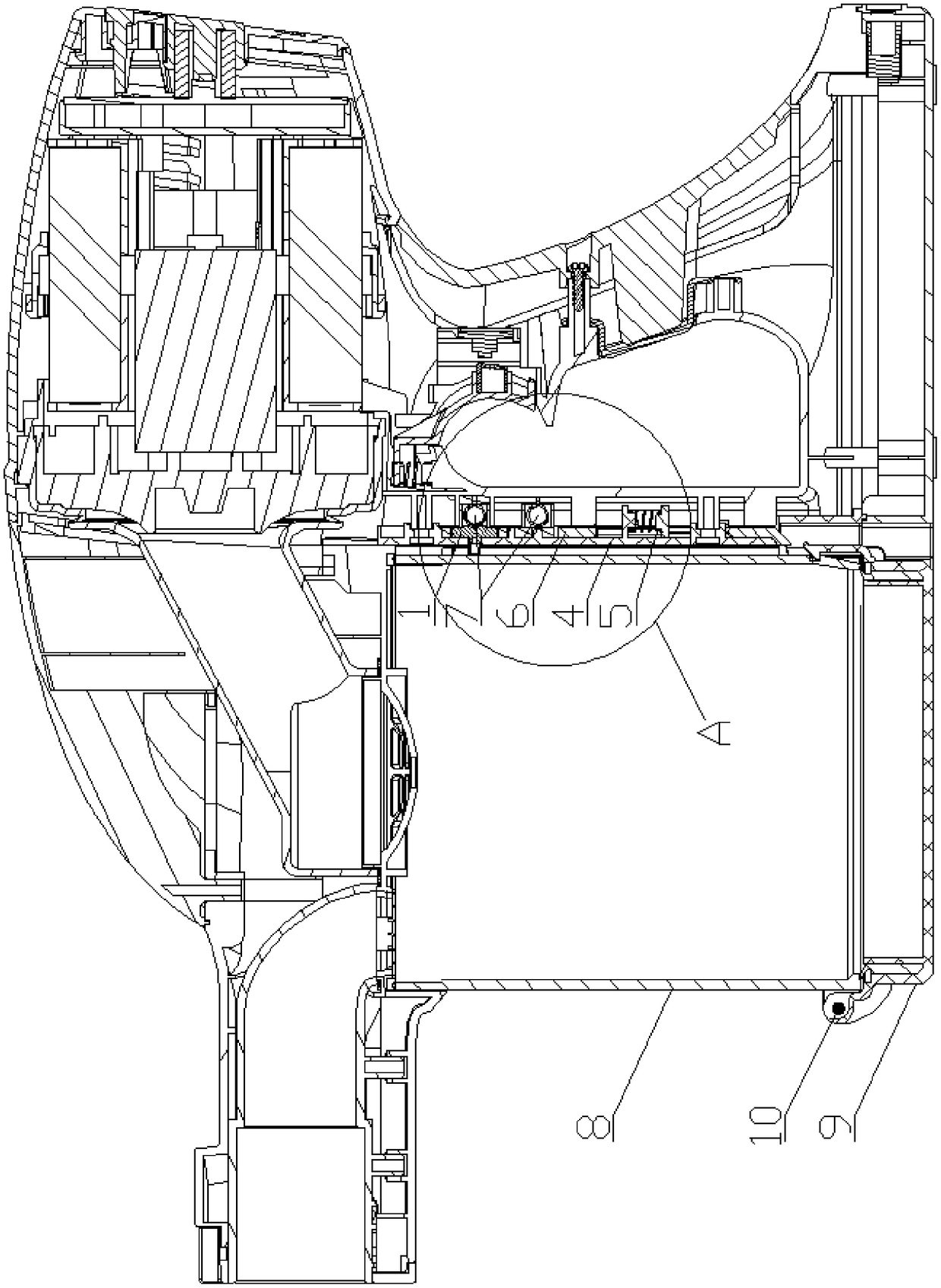 A dust cup orderly release mechanism and its vacuum cleaner