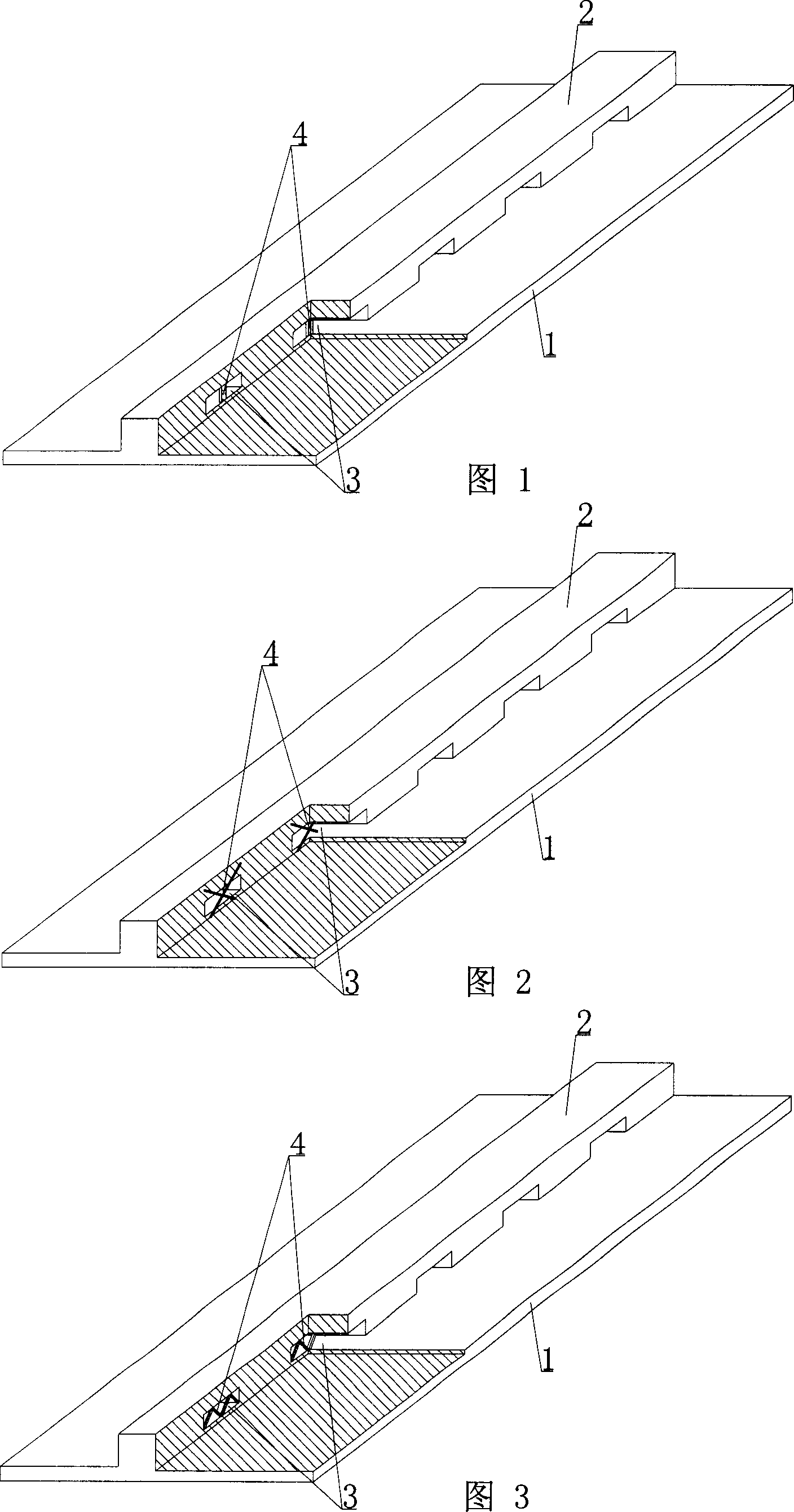 Prefabricated plate for steel concrete with rib