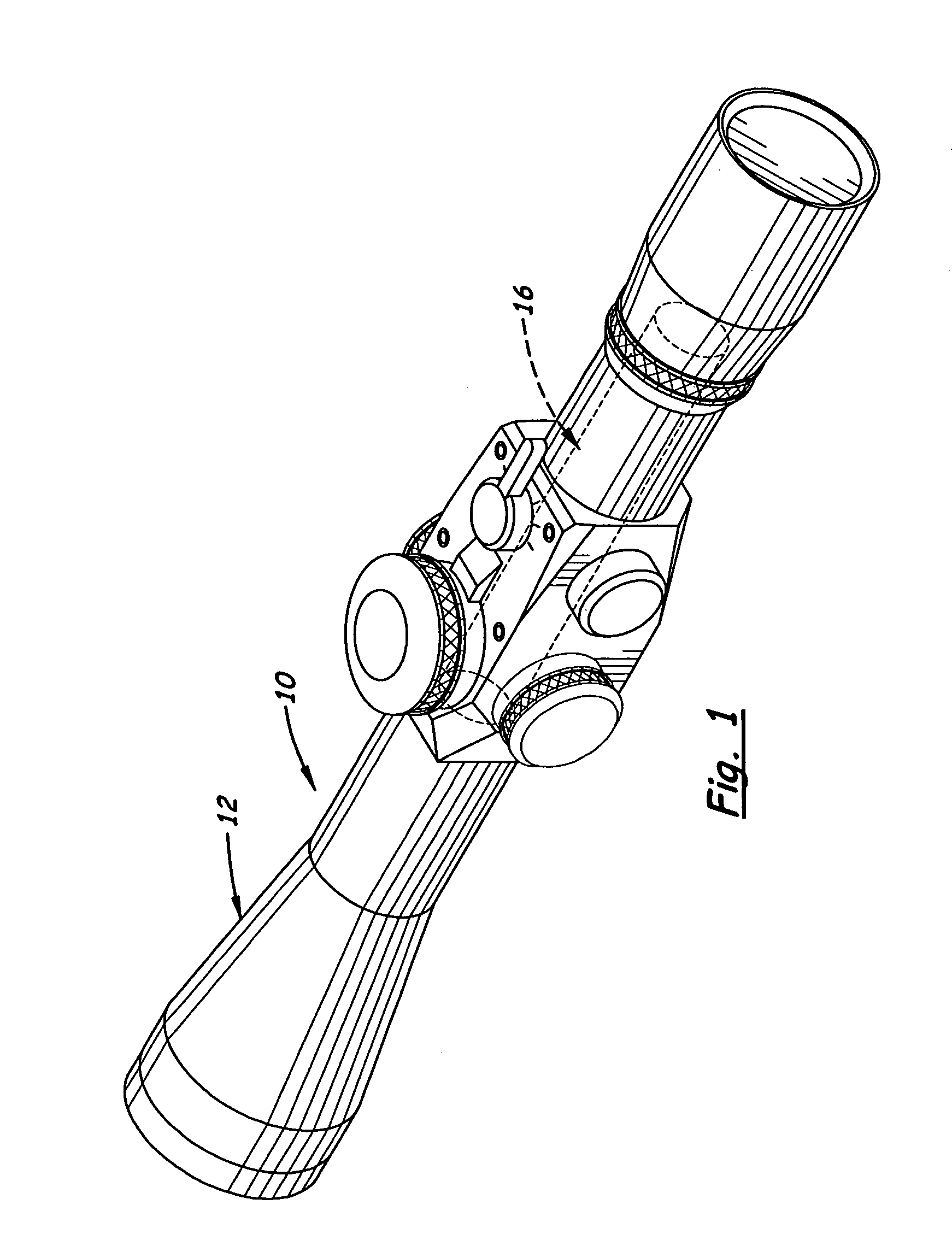 Riflescope high speed adjusting elevation assembly