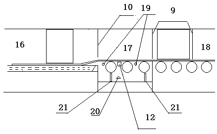 SO2 protective gas system with transitional roll platform in online floating-process film coating of glass and operation method