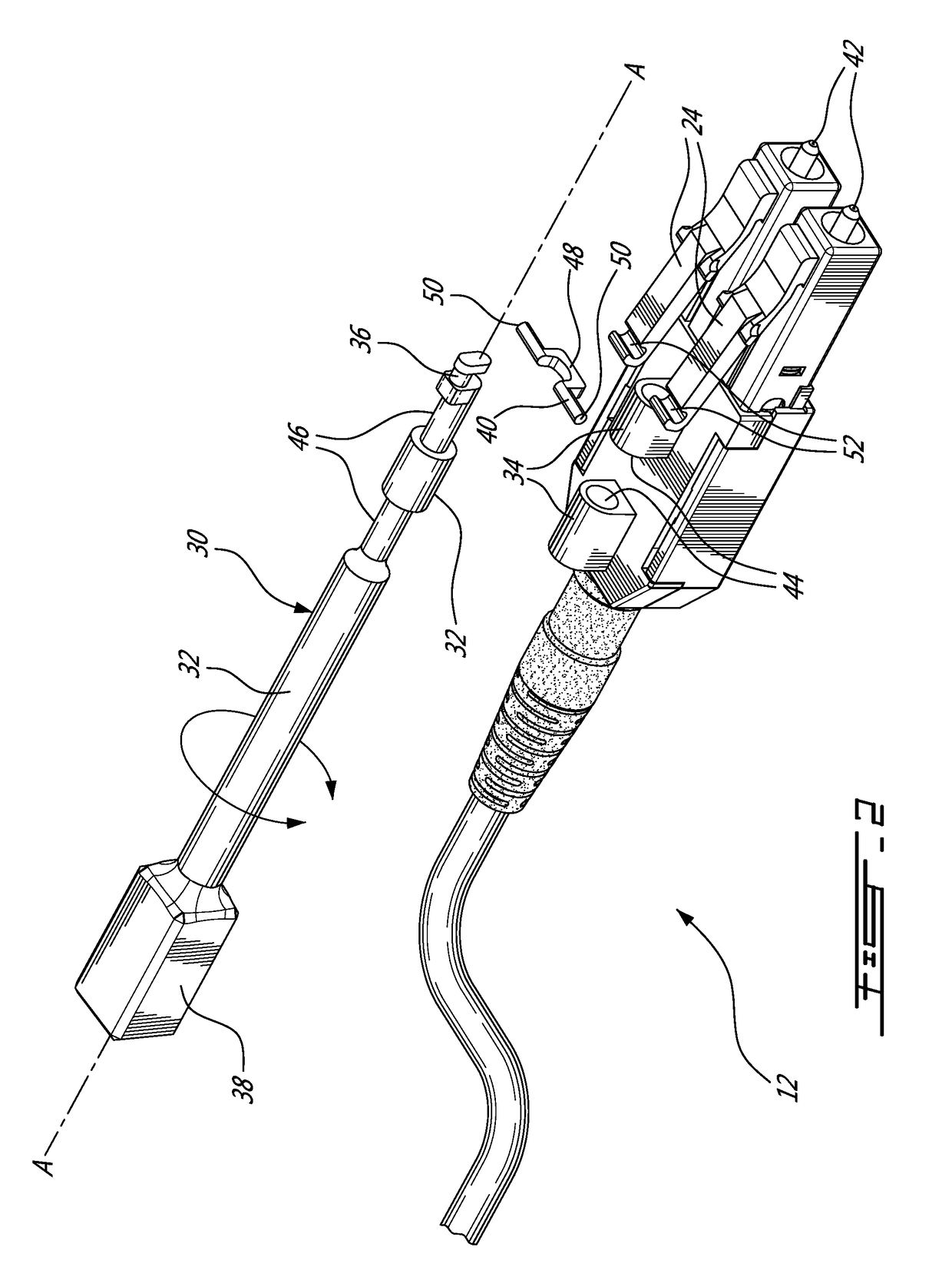 Plug with rotatable release mechanism