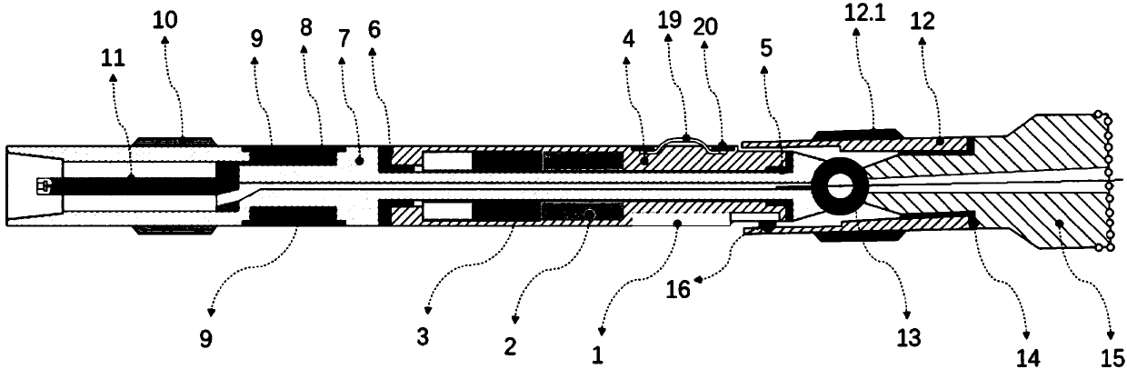 Static internal pushing hinged-type high-deflecting-rate rotary guiding tool and control method