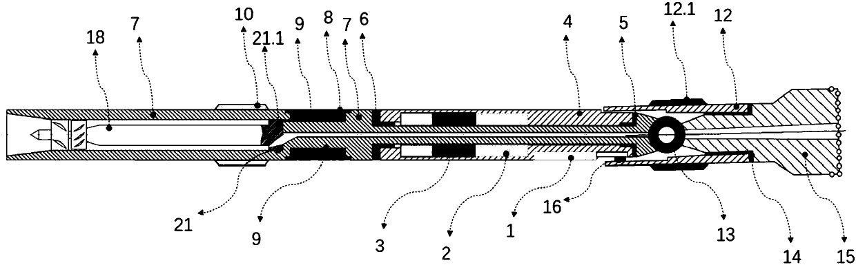 Static internal pushing hinged-type high-deflecting-rate rotary guiding tool and control method