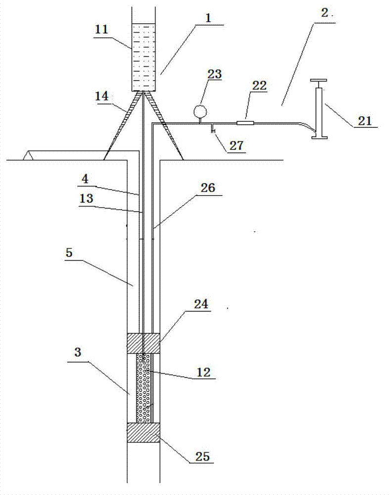 Variable water head sectional permeation coefficient measuring equipment and measuring method