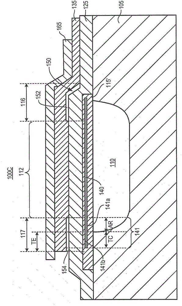 Acoustic resonator device with air-ring and temperature compensating layer