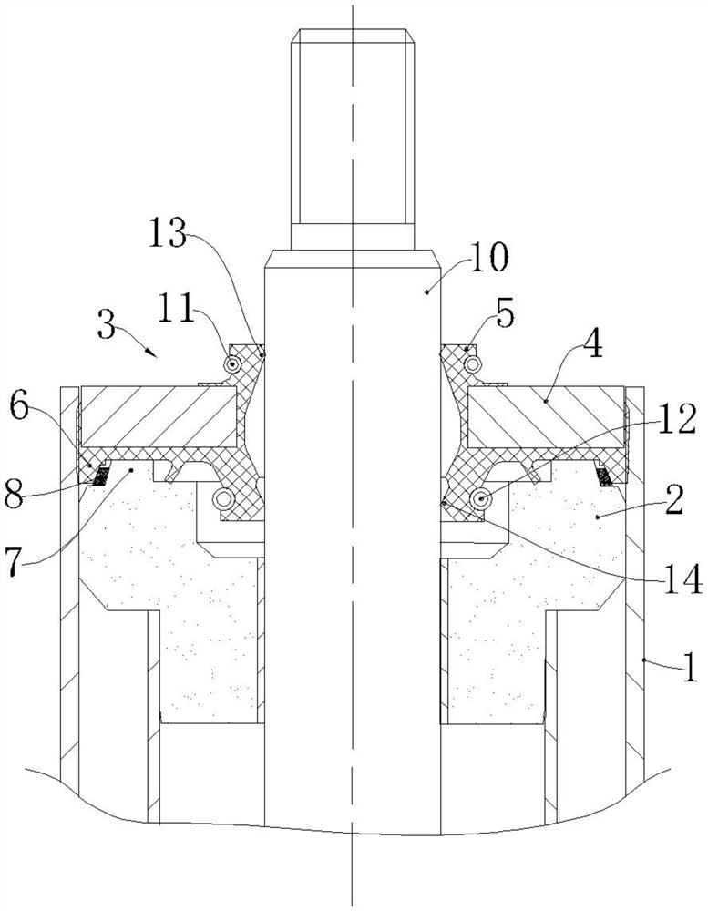Assembling method of guiding device and oil seal of damper