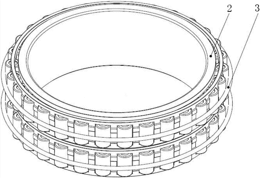 Assembling method for large-megawatt wind power gear box outer-ring-free cylindrical roller bearing