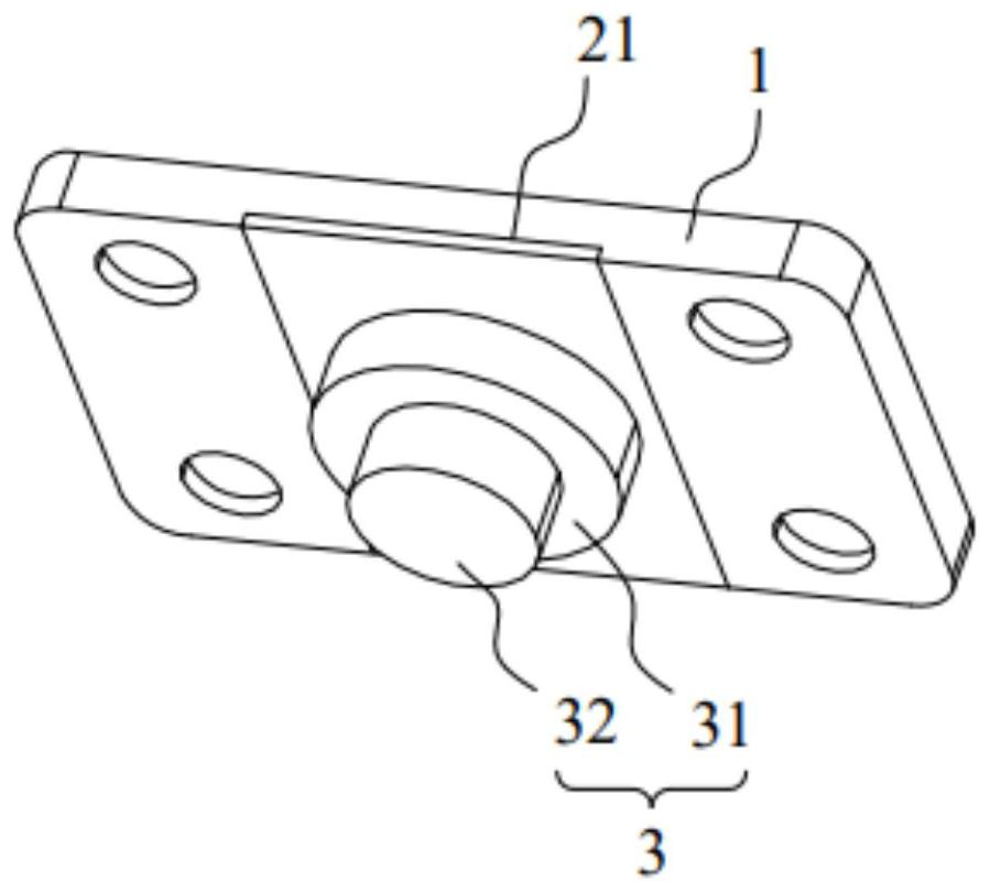 Battery pole and battery cover plate assembly