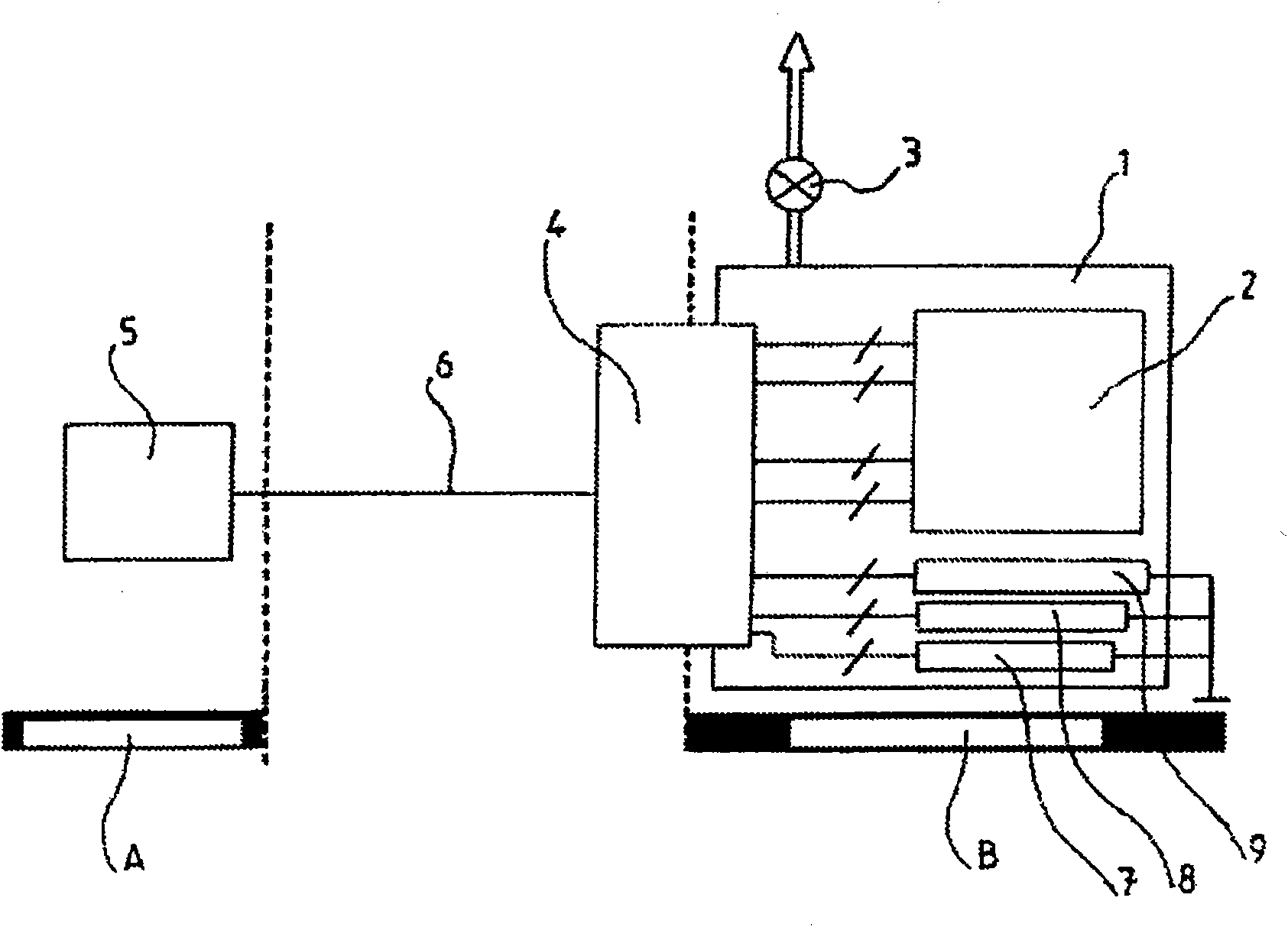 System for managing a reagent dispensing device in an exhaust line