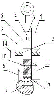 Rotary permanent-magnet suction scheme capable of switching on/off shielding in groove