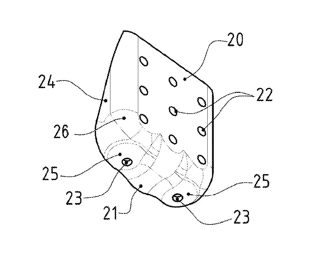 Composite l-shaped fitting and method and mould for the production thereof