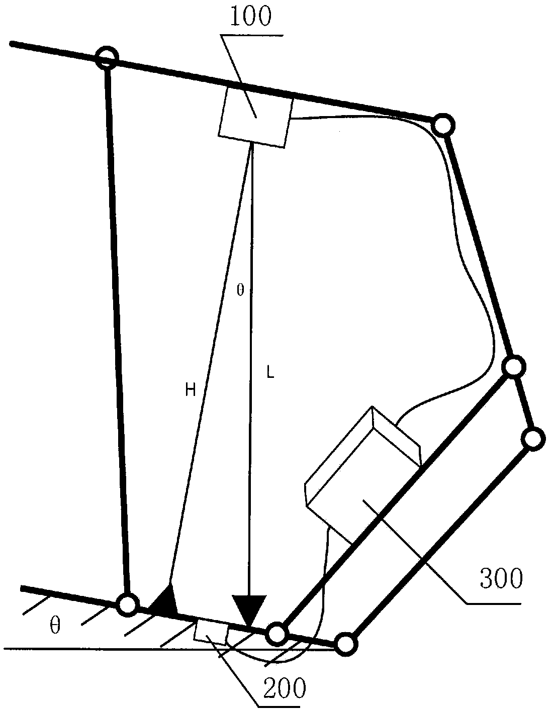 Height measuring device and method of hydraulic bracket