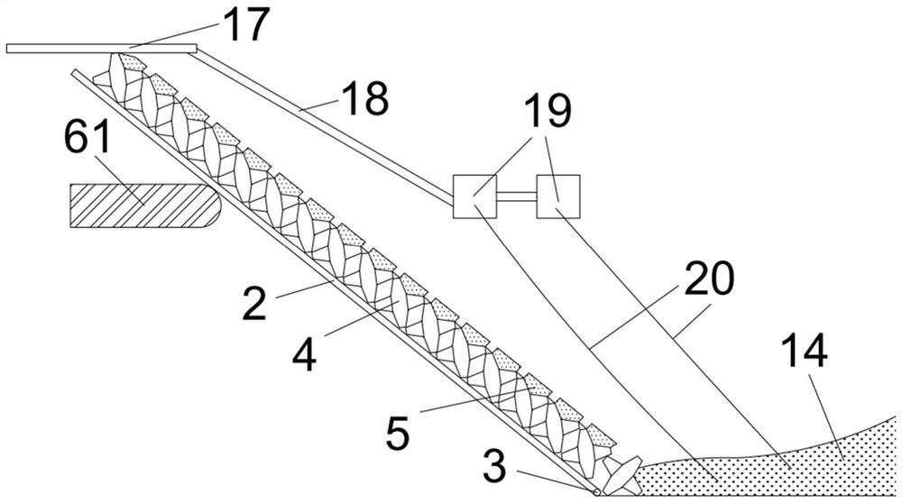 Experimental device for simulating stability of wharf ecological bank slope under sea wave erosion condition and method thereof