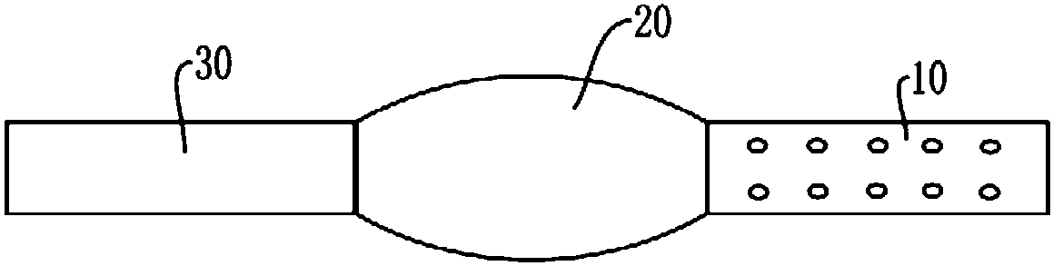 Wide-narrow ribbon and processing technique thereof
