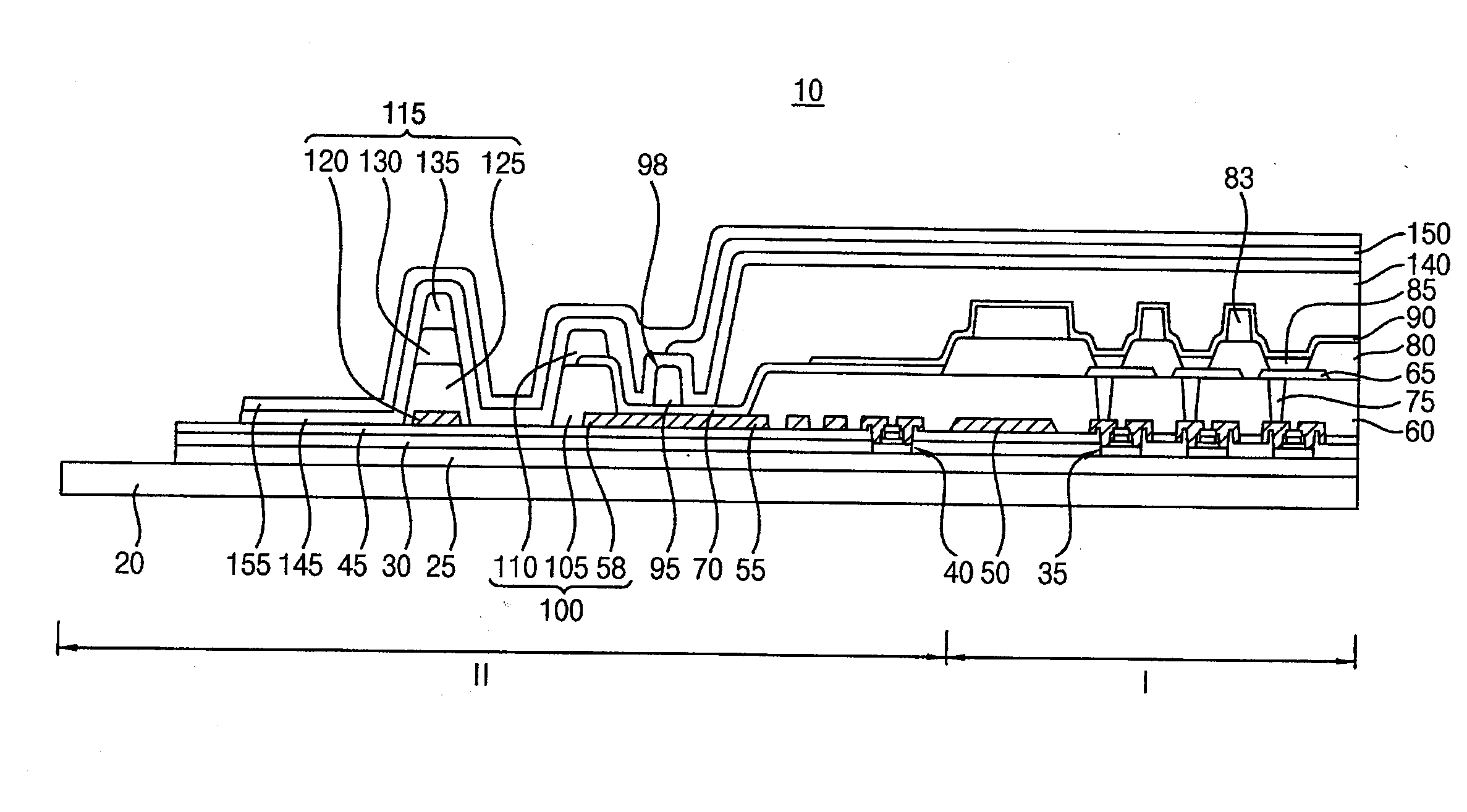 Display devices and methods of manufacturing display devices