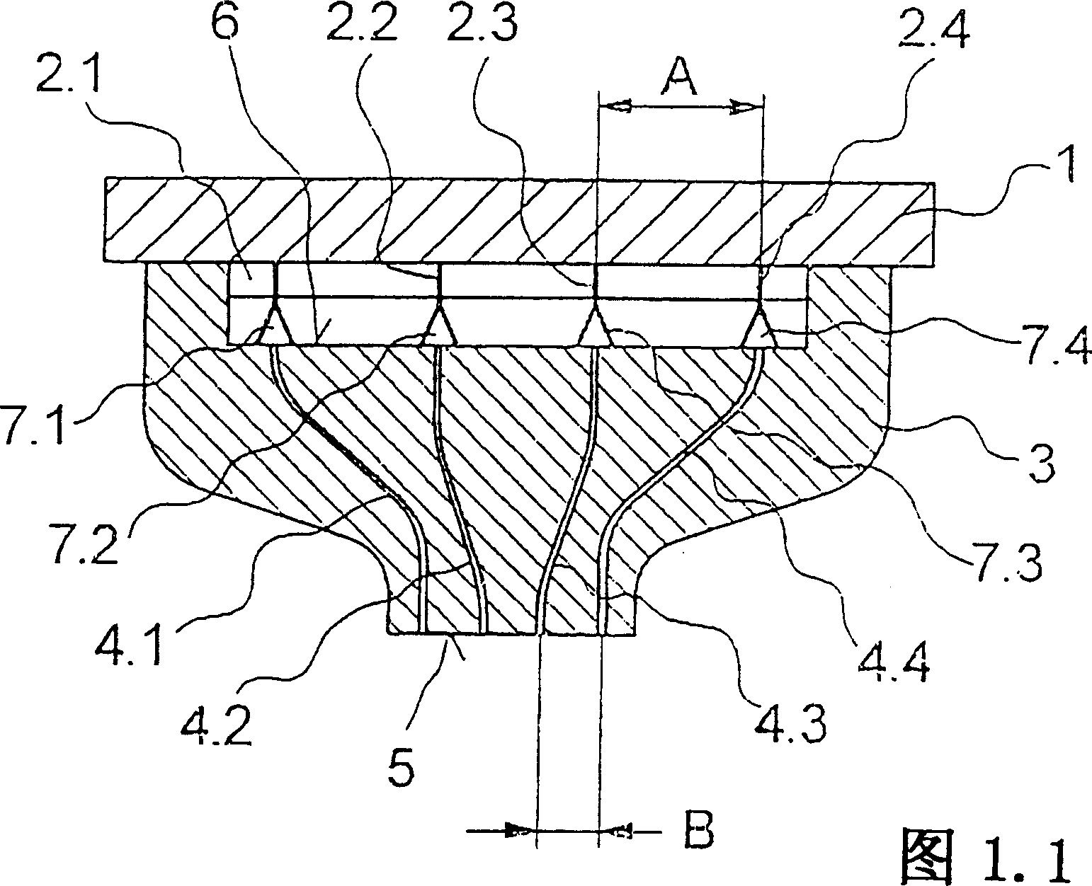 Device for guiding parallel transferred filament