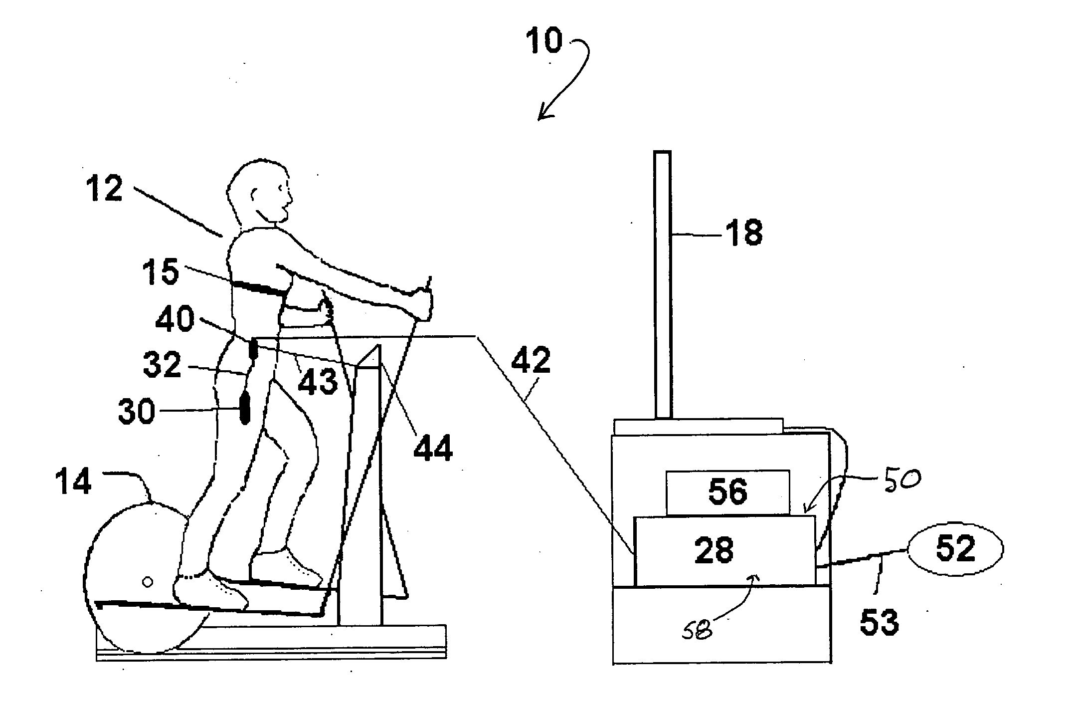 Exercise device independent, variable display rate visual exercise system
