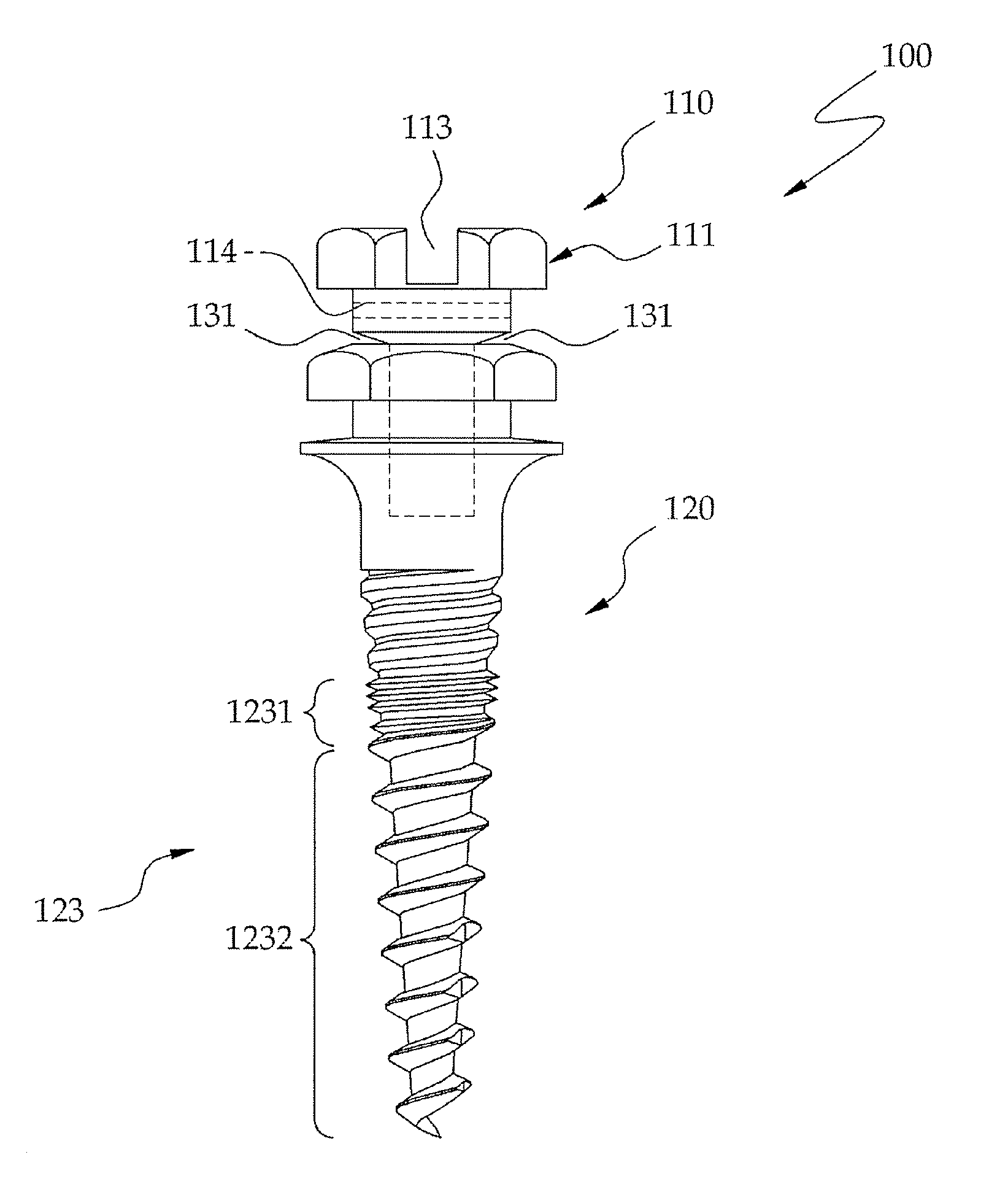Orthodontic implant screw assembly
