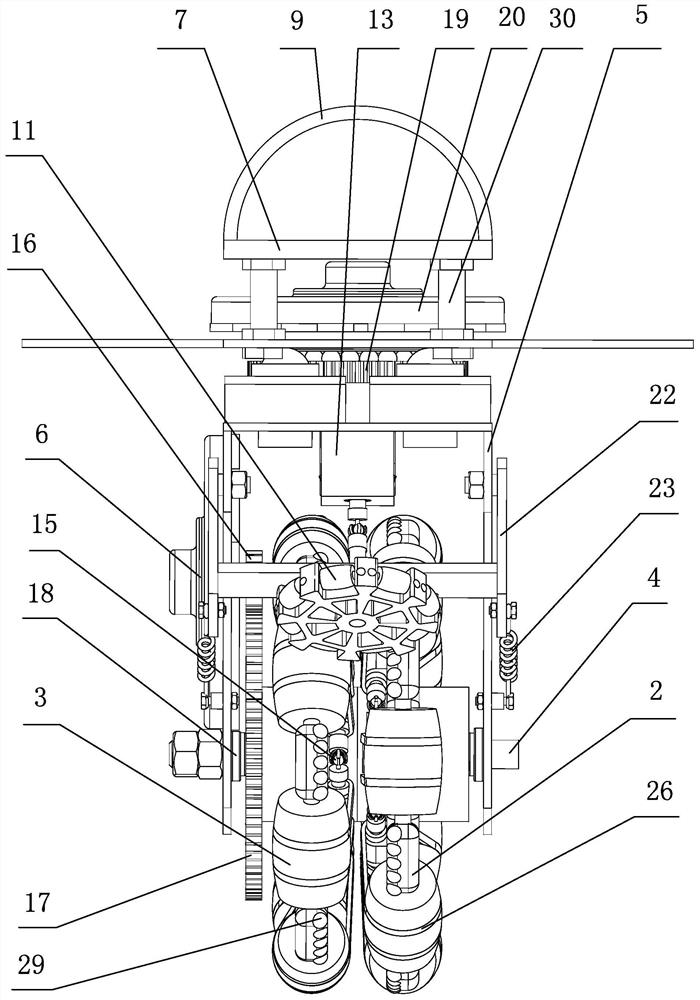 Able to move sideways with double single-wheel auxiliary walking device