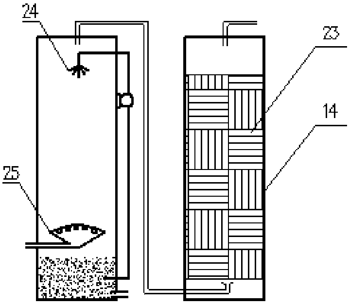 Urban garbage transfer station leachate in-situ denitrification and carbon removal integrated apparatus and urban garbage transfer station leachate in-situ denitrification and carbon removal integrated process