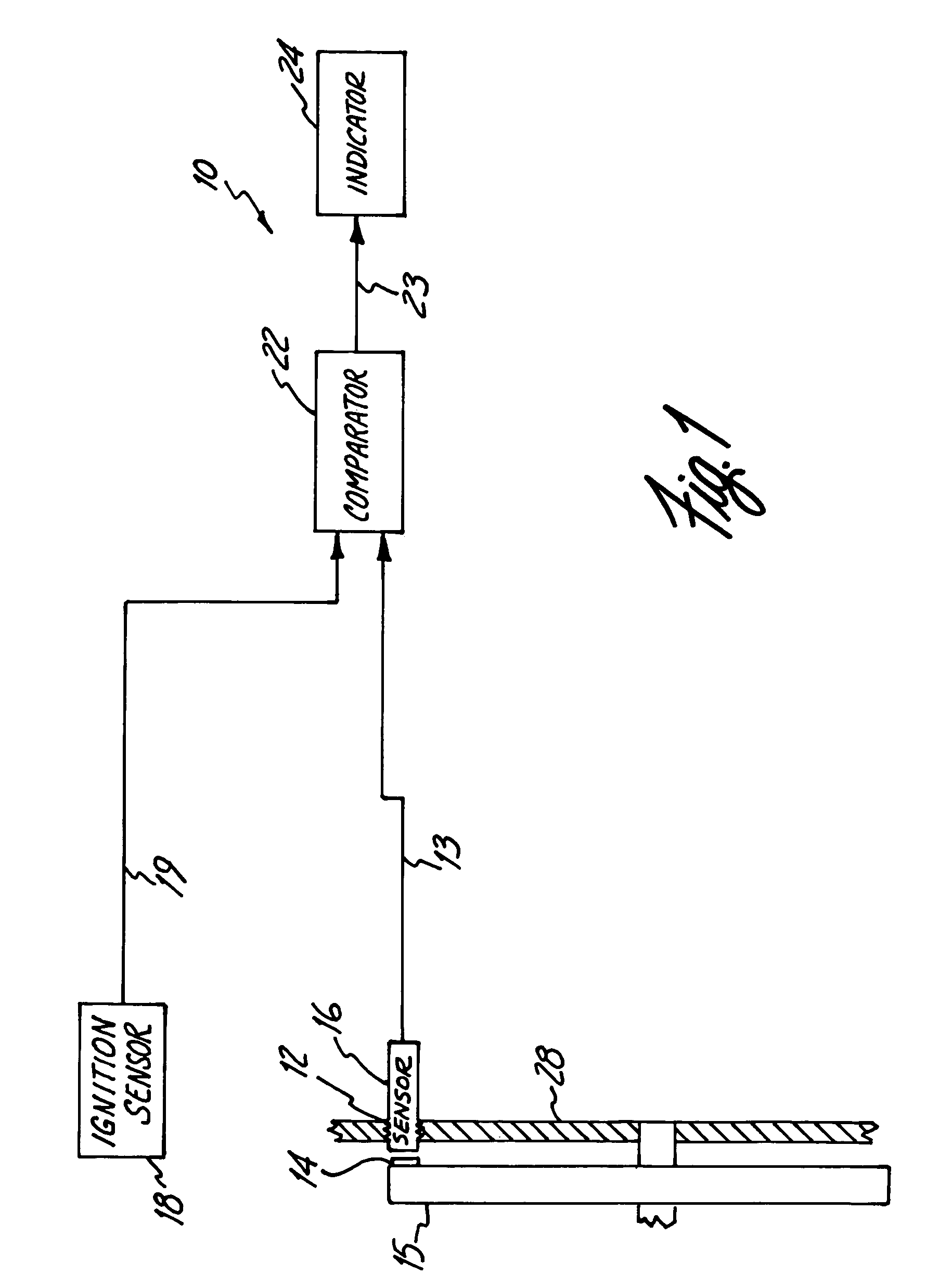 Sensor for ignition timing device