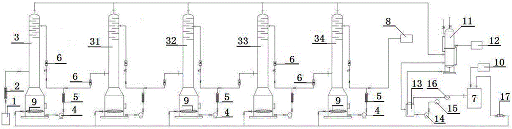 A tower type negative pressure continuous inert gas stripping naphthalene blowing method and its device