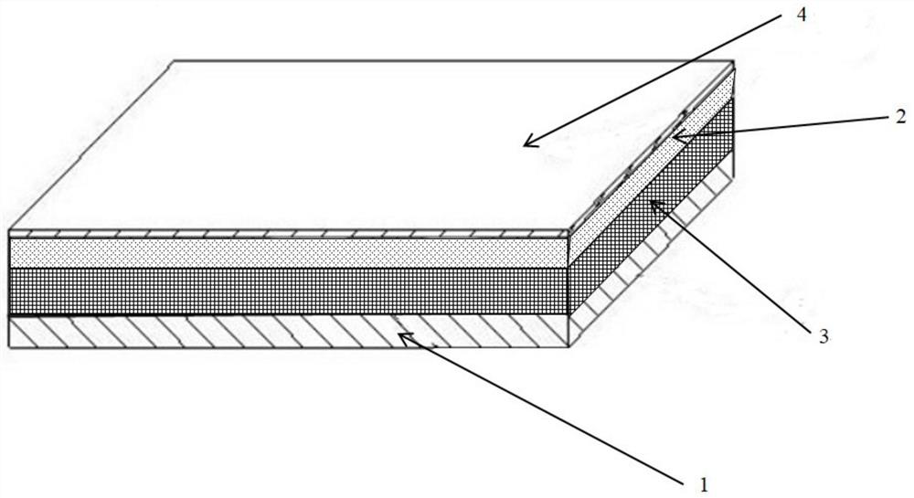 High-strength waterproof breathable carbon fiber composite fabric and preparation method thereof