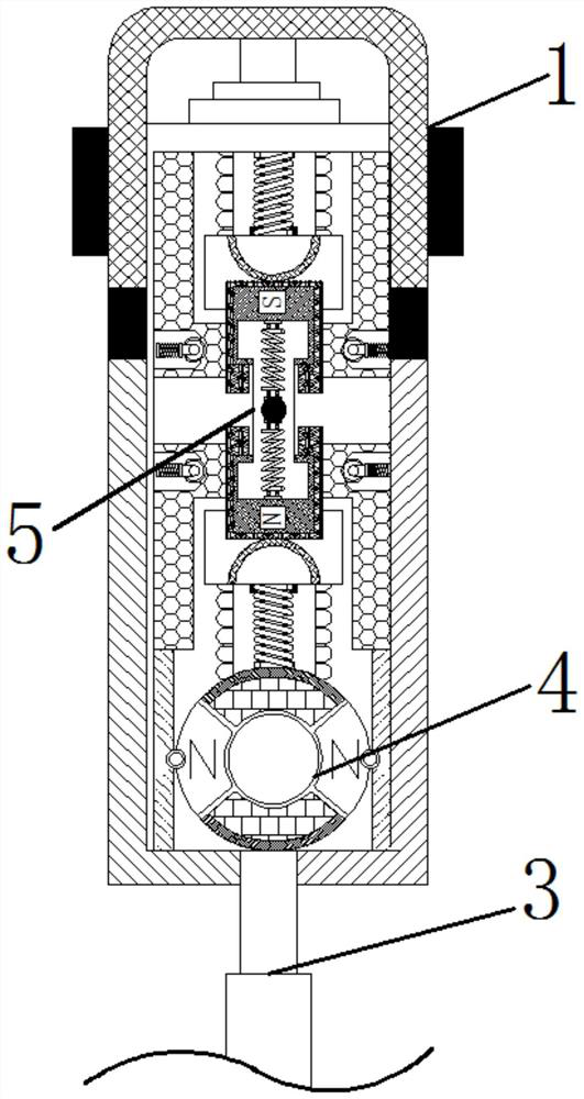 High-end multifunctional shock absorber based on principle of repulsion between like poles