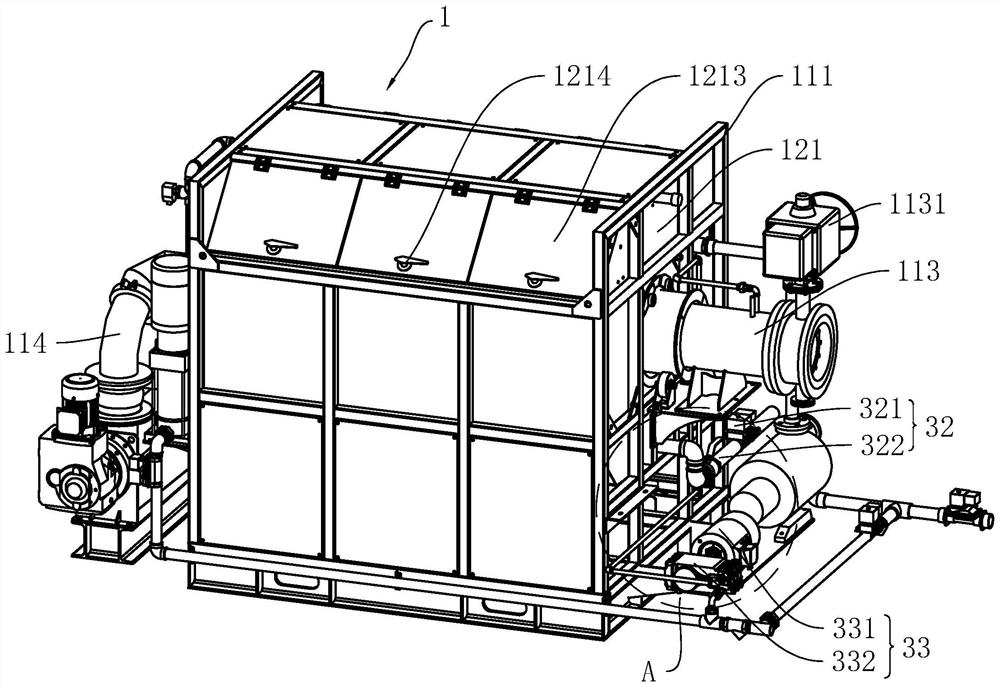 Non-metal internal inflow sludge filtration integrated device