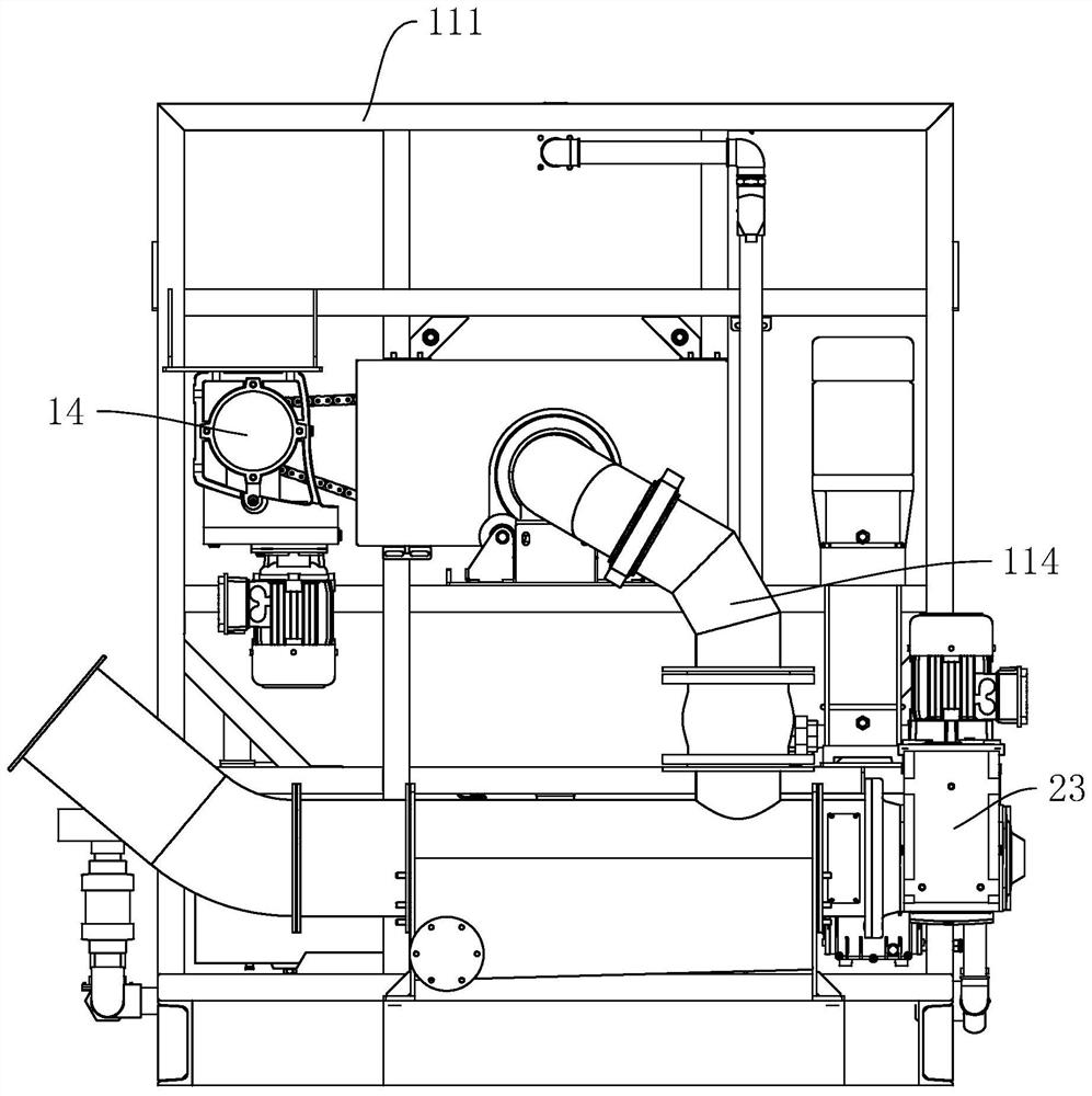 Non-metal internal inflow sludge filtration integrated device