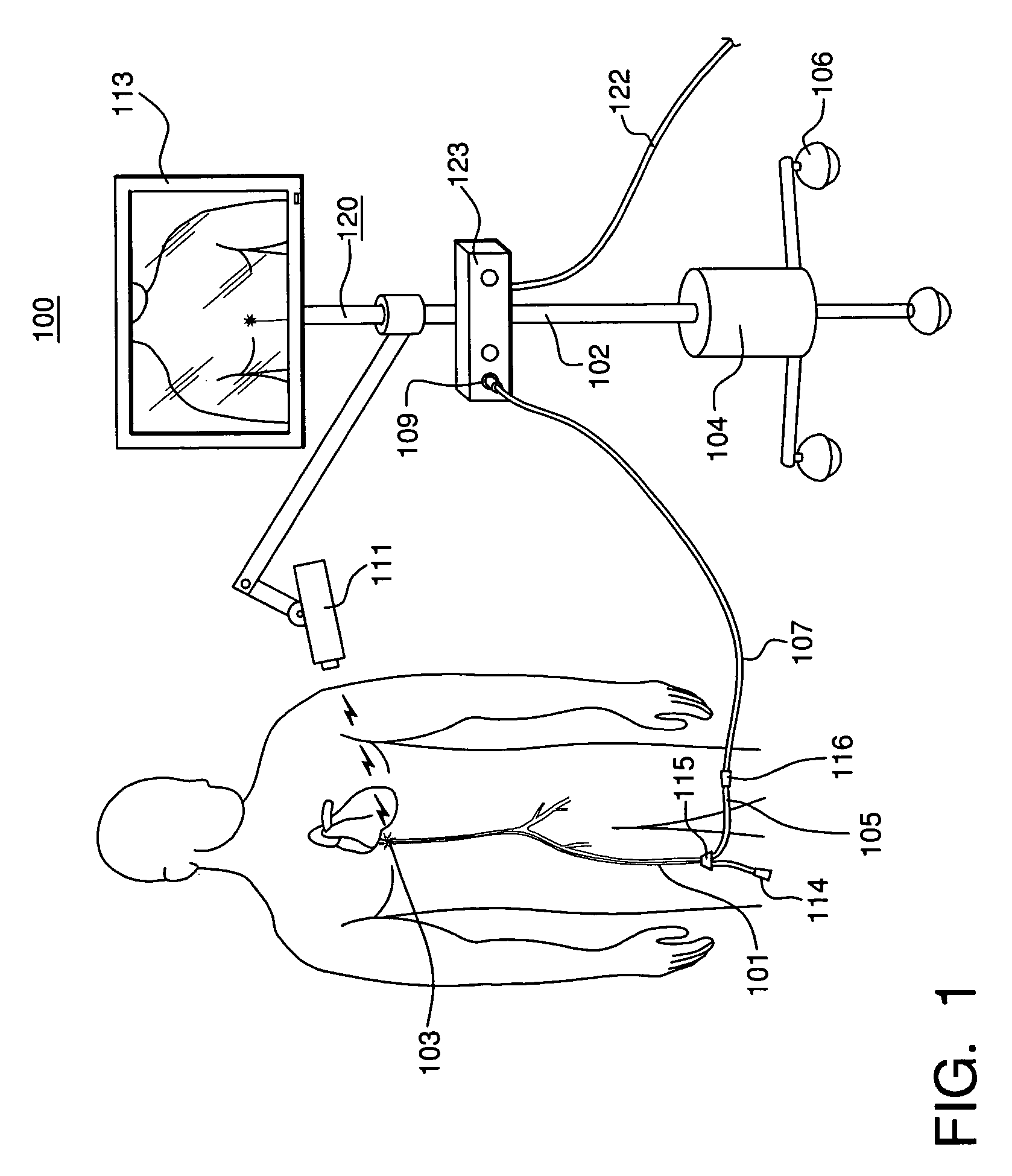 Optically guided system for precise placement of a medical catheter in a patient