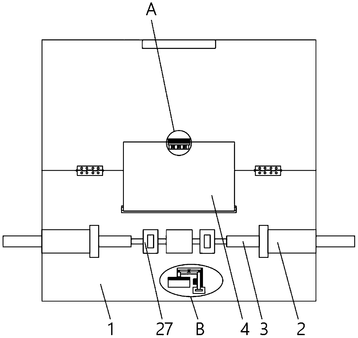 An optical cable fixing device for an optical cable fusion splice box