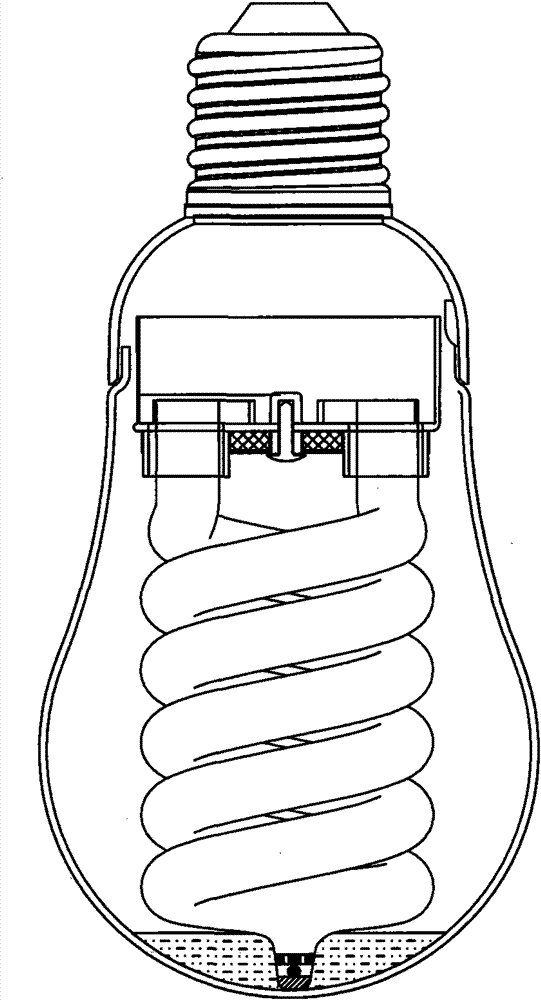 Quickly-starting power-saving fluorescent lamp with cover