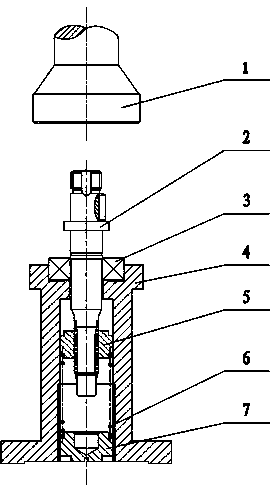 Floating centring-type installation device for shaft parts