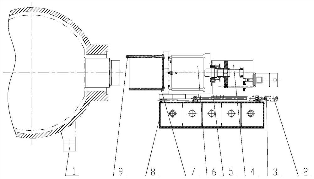 Heavy double-spindle integral ball valve whirlwind lathe