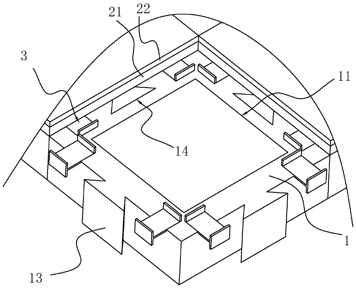 Housing construction flooring structure