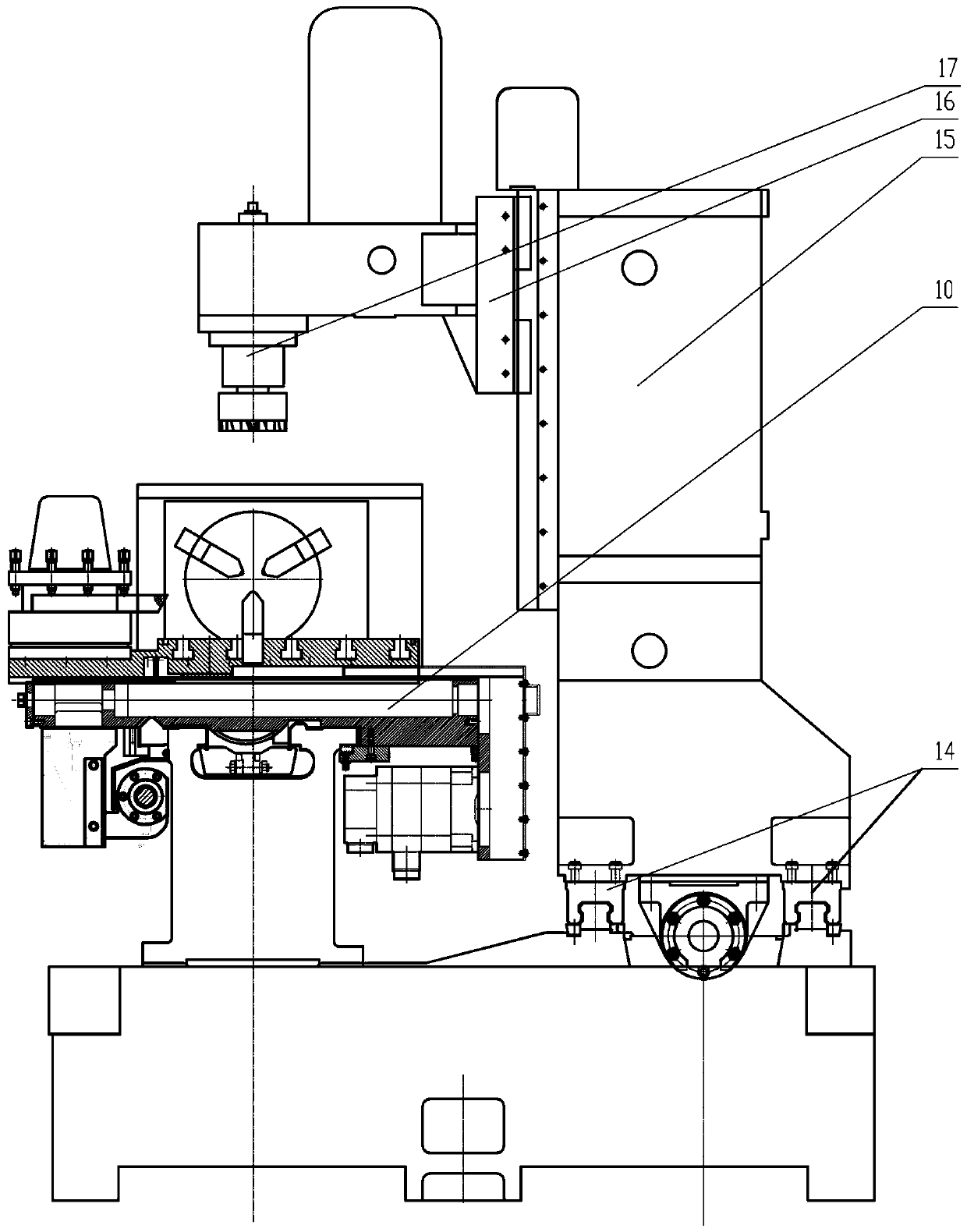 Multifunctional numerical control turn milling combined machine tool