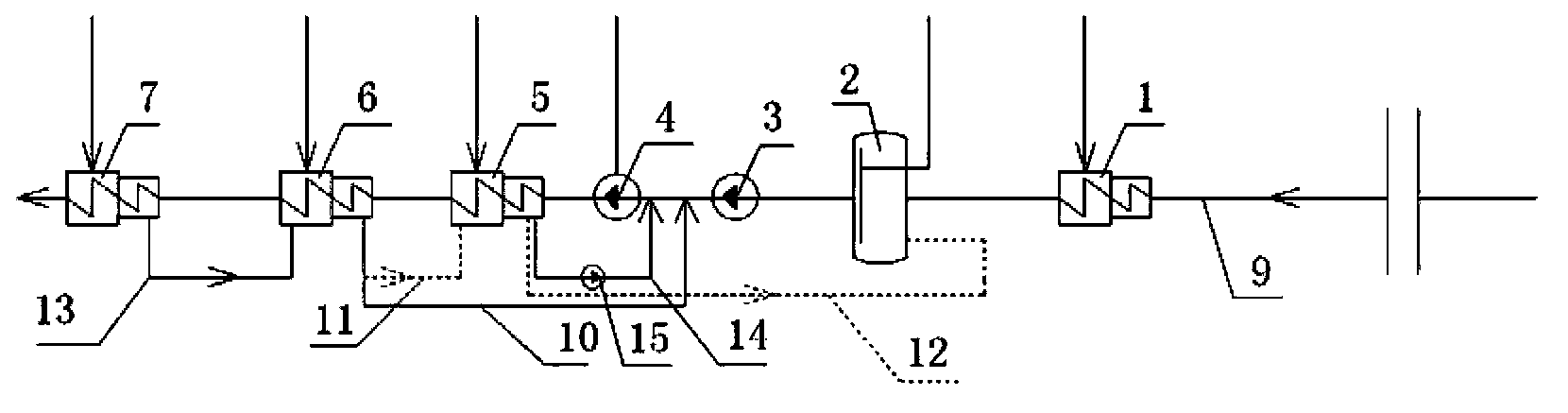 High-pressure heater draining system