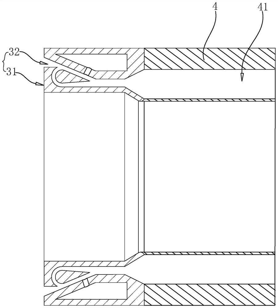 An anti-return air intake structure for a rotary detonation combustion chamber