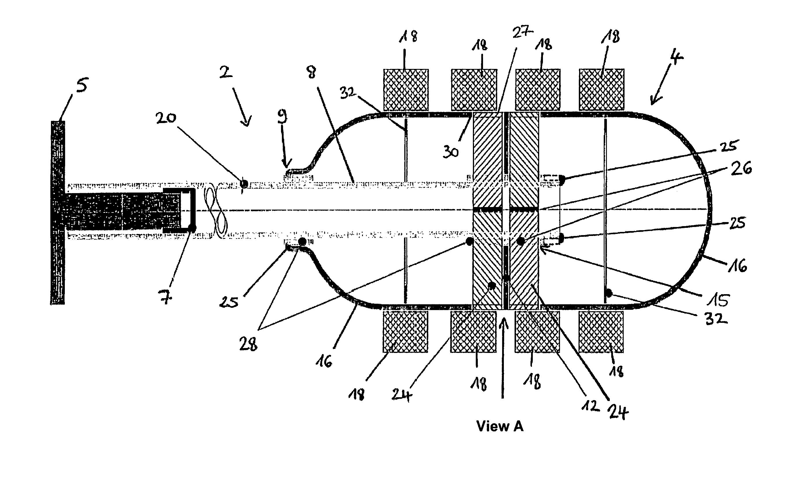 Apparatus for use in the glass industry and method for processing molten glass