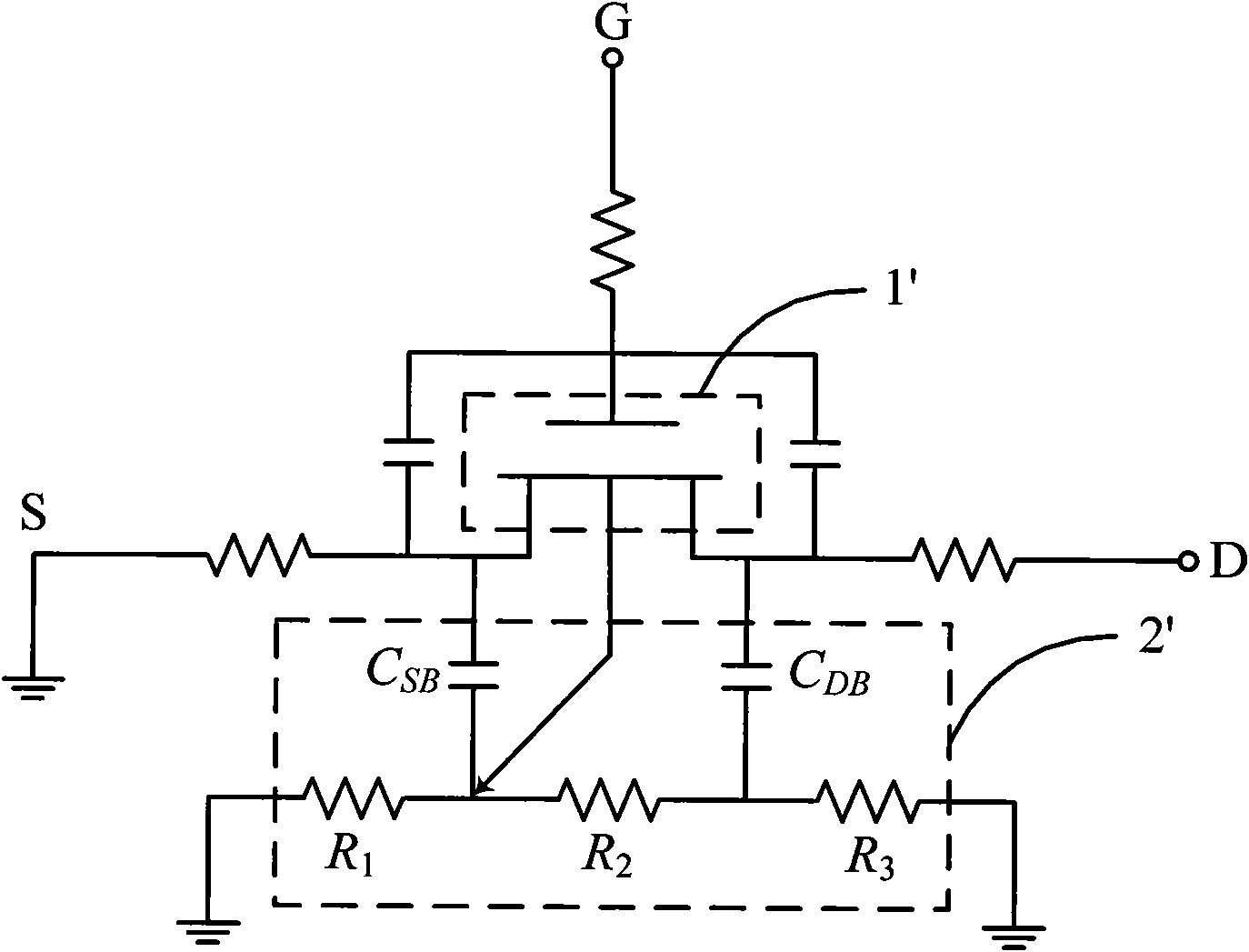 MOS (Metal Oxide Semiconductor) transistor radio frequency macro model establishing method