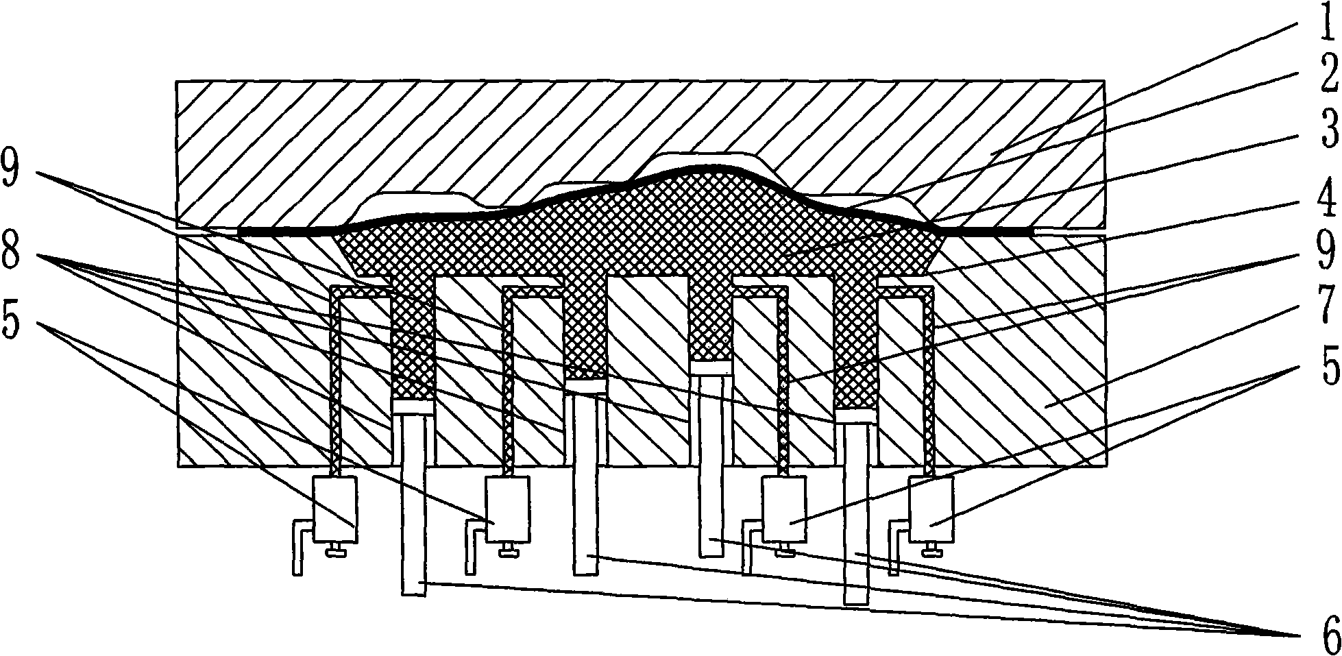 Pressure control method for forming aluminum alloy covering part viscoelastic-plastic soft mode